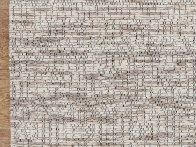 Copacabana Geometric Beige Wool Rug