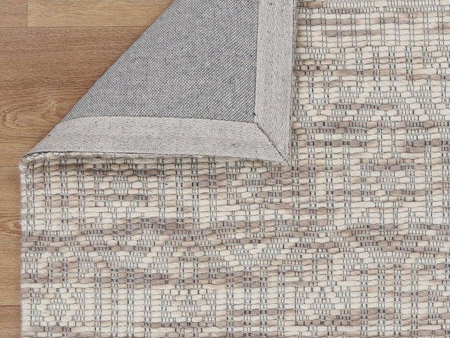 Copacabana Geometric Beige Wool Rug