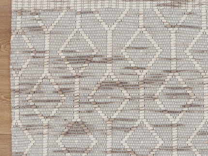 Copacabana Lattice Beige Wool Rug