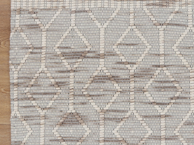 Copacabana Lattice Beige Wool Rug