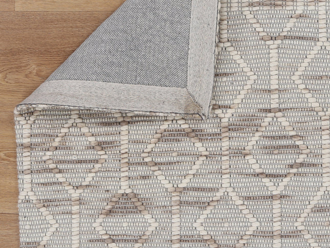 Copacabana Lattice Beige Wool Rug
