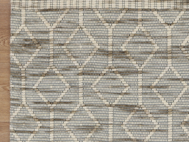Copacabana Lattice Moss Wool Rug