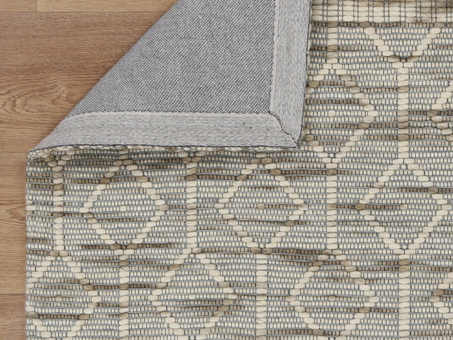 Copacabana Lattice Moss Wool Rug