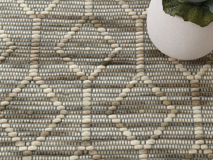 Copacabana Lattice Moss Wool Rug