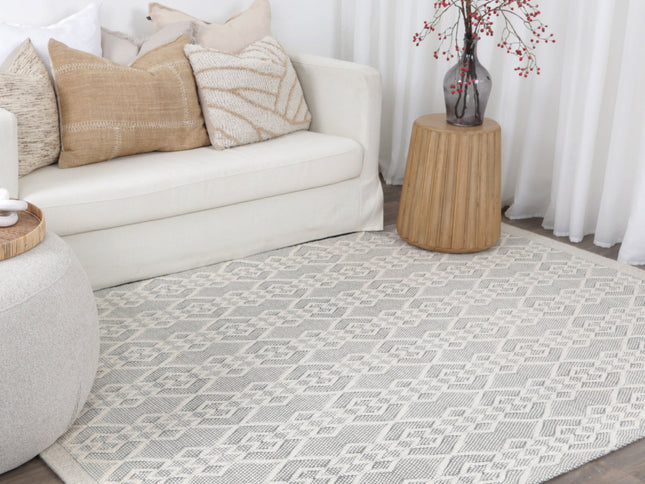 Copacabana Diamond Grey Wool Rug