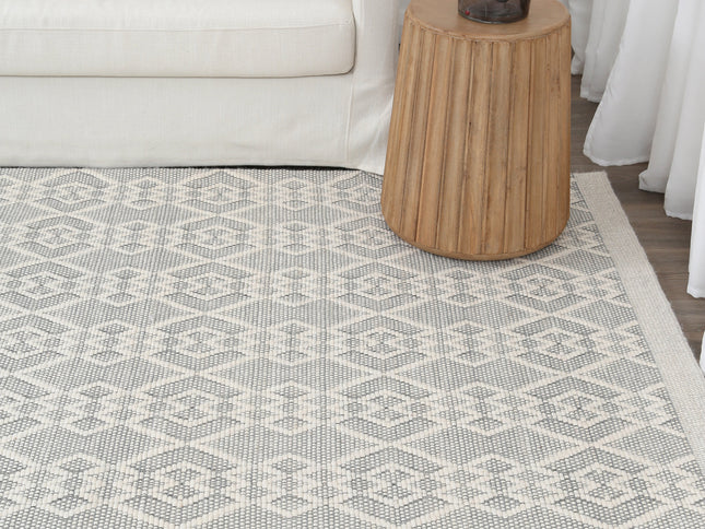Copacabana Diamond Grey Wool Rug