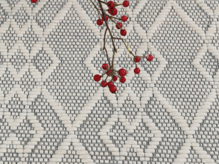 Copacabana Diamond Grey Wool Rug