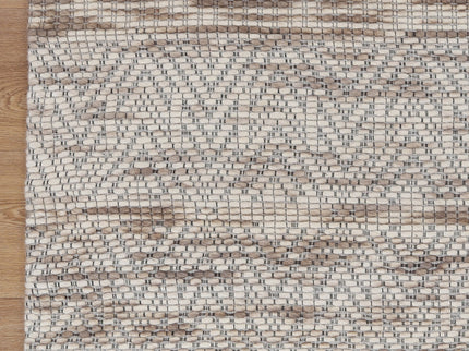 Copacabana Chevron Beige Wool Rug