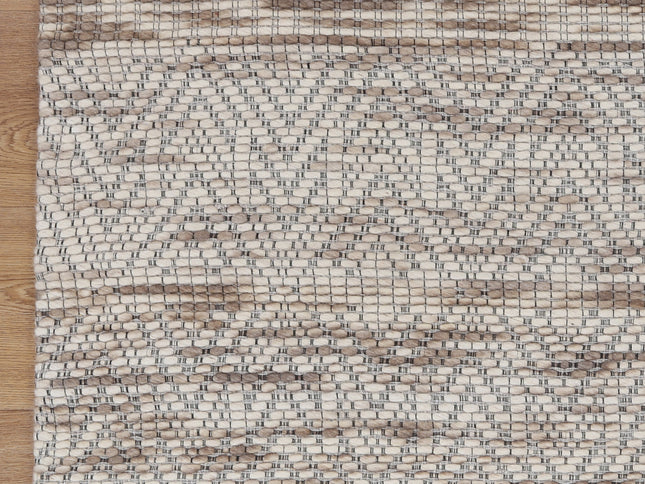 Copacabana Chevron Beige Wool Rug