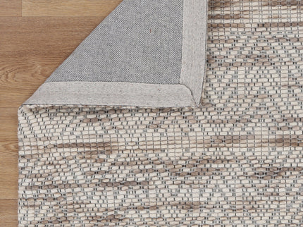Copacabana Chevron Beige Wool Rug