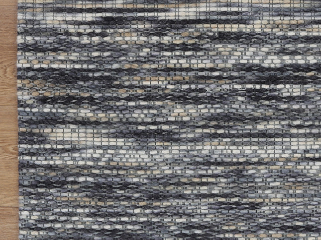 Copacabana Chevron Stone Wool Rug
