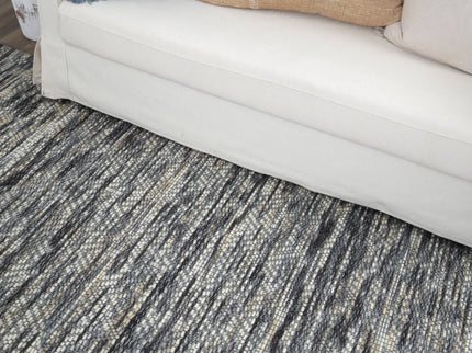 Copacabana Chevron Stone Wool Rug