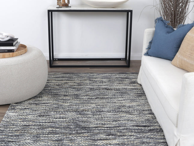 Copacabana Chevron Stone Wool Rug