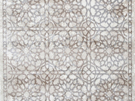 Matisse Grey and Beige Demask Rug