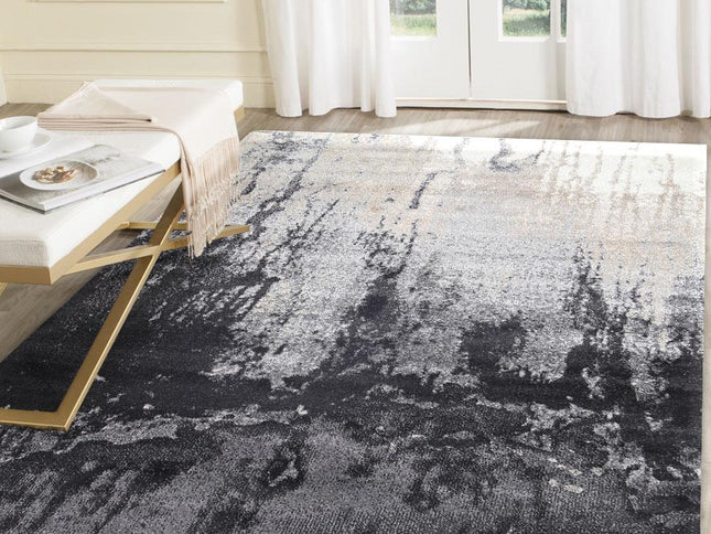Matisse Grey and Beige Abstract Rug