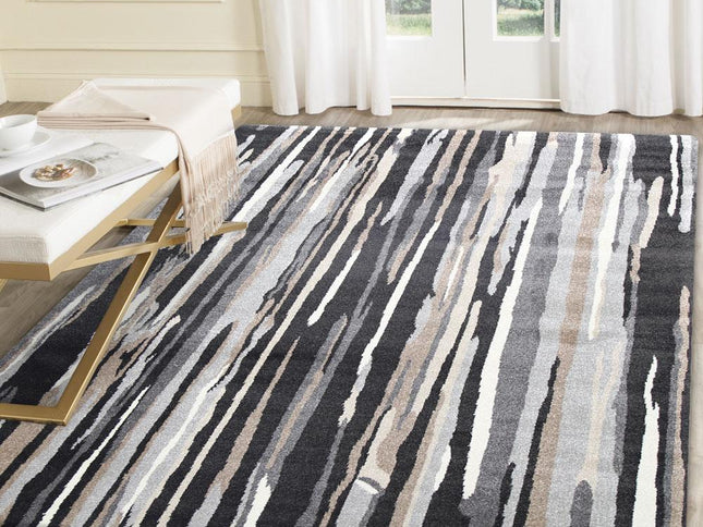 Matisse Ismerie Black & Beige Abstract Rug