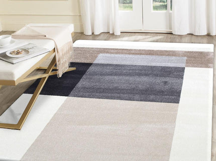Matisse Grey and Beige Cubism Rug