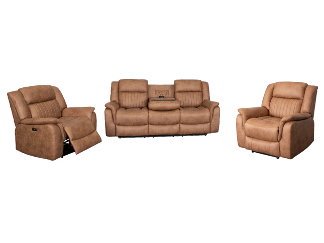 Selby 3+1+1 Electric Recliner - Tan