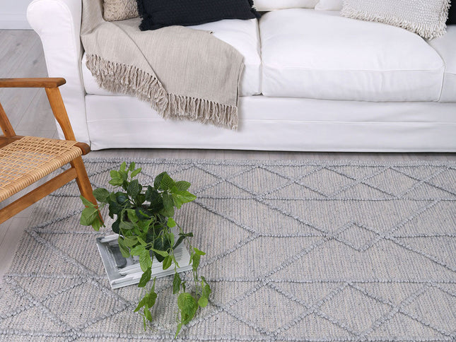 Himalaya Interweave Tribal Grey Wool Rug