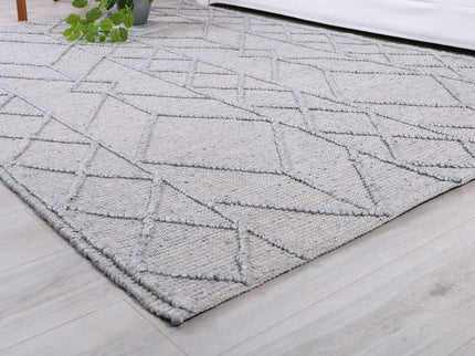 Himalaya Interweave Tribal Grey Wool Rug