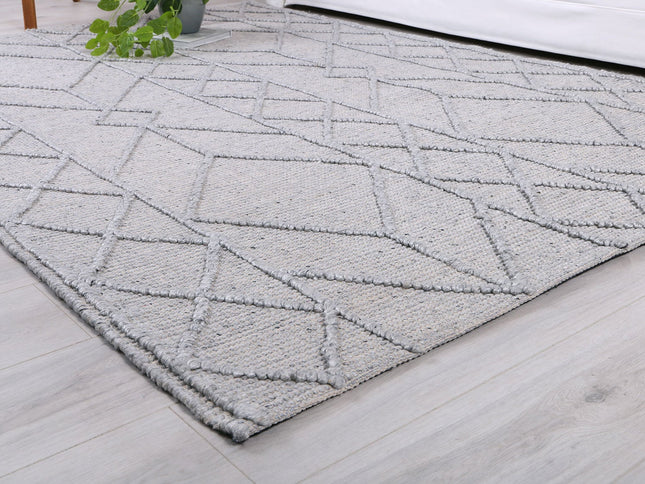 Himalaya Interweave Tribal Grey Wool Rug