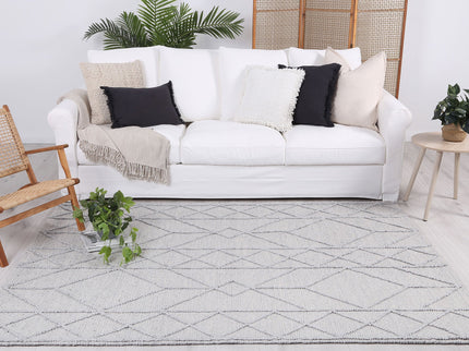 Himalaya Interweave Tribal Grey Wool Rug