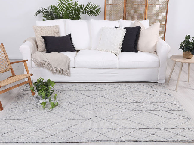 Himalaya Interweave Tribal Grey Wool Rug