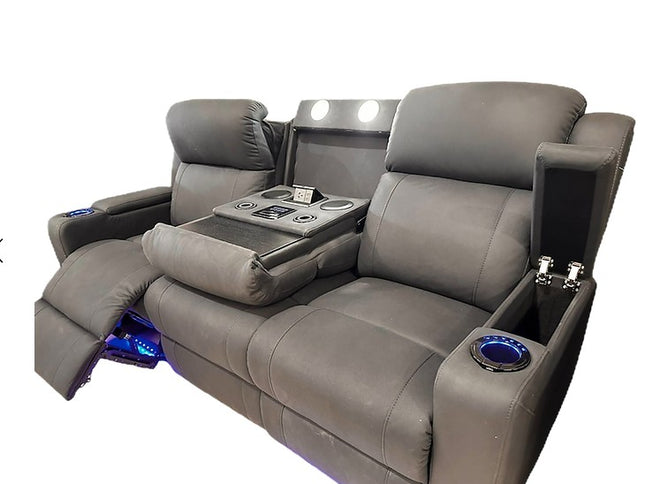 Academy 3 Seater Electric Recliner - Light Coffee