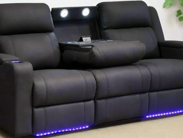 Academy 3 Seater Electric Recliner - Onyx
