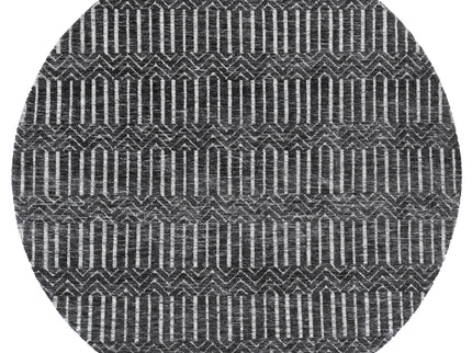 Amritsar Attari Charcoal & Beige Round Cotton Blend Rug