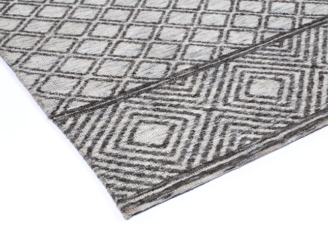 Amritsar Ajnala Charcoal & Beige Cotton Blend Rug