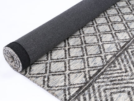 Amritsar Ajnala Charcoal & Beige Cotton Blend Rug