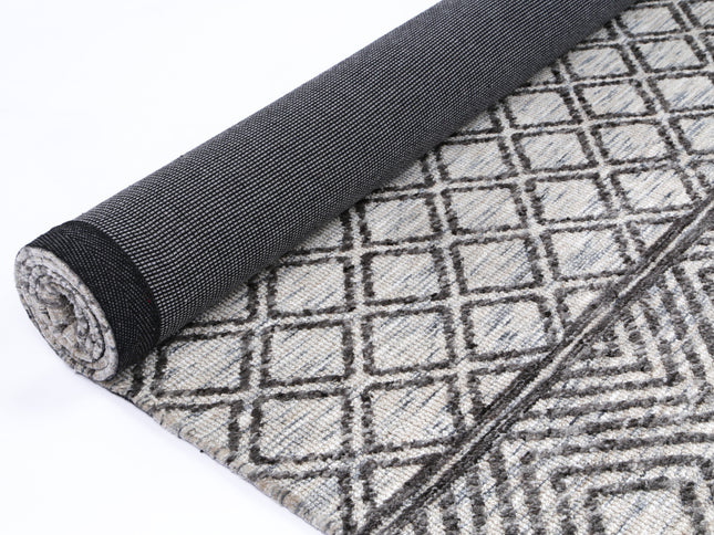 Amritsar Ajnala Charcoal & Beige Cotton Blend Rug