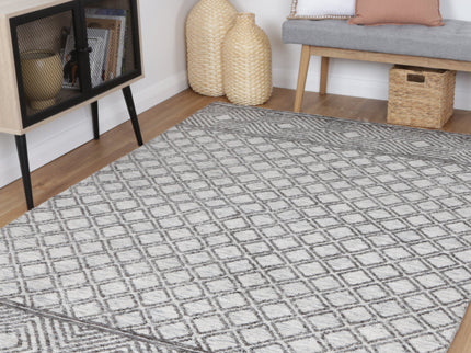 Amritsar Ajnala Charcoal & Beige Cotton Blend Rug