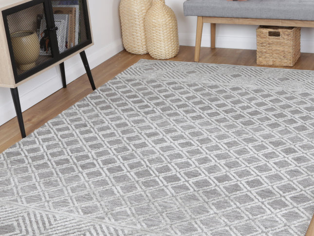 Amritsar Ajnala Grey Cotton Blend Rug