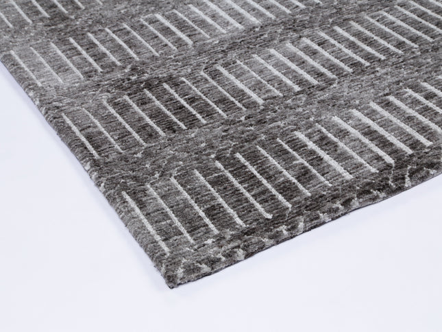 Amritsar Attari Charcoal & Beige Cotton Blend Rug