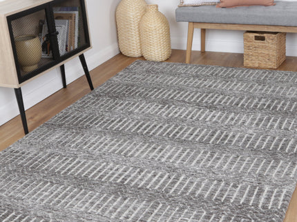 Amritsar Attari Charcoal & Beige Cotton Blend Rug