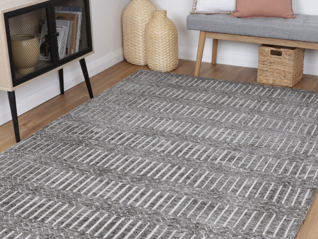 Amritsar Attari Grey Cotton Blend Rug