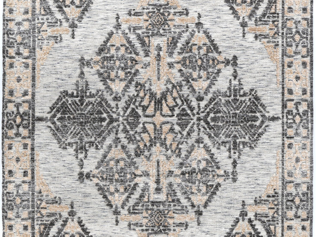 Amritsar Beas Charcoal & Beige Cotton Blend Rug