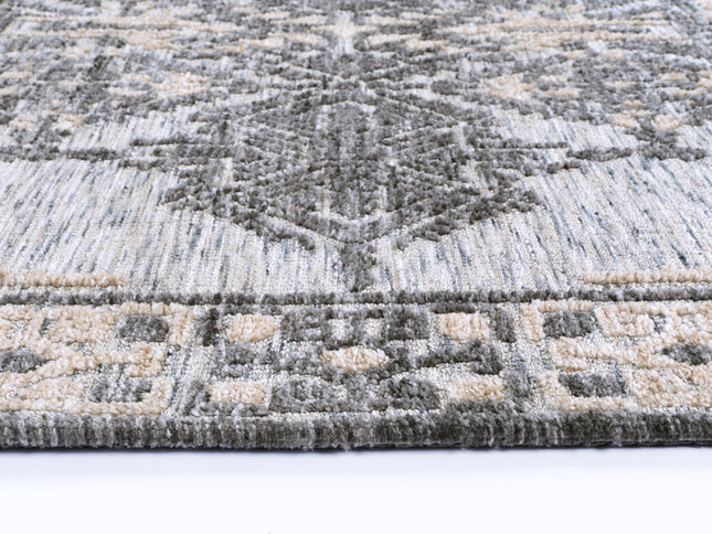 Amritsar Beas Charcoal & Beige Cotton Blend Rug
