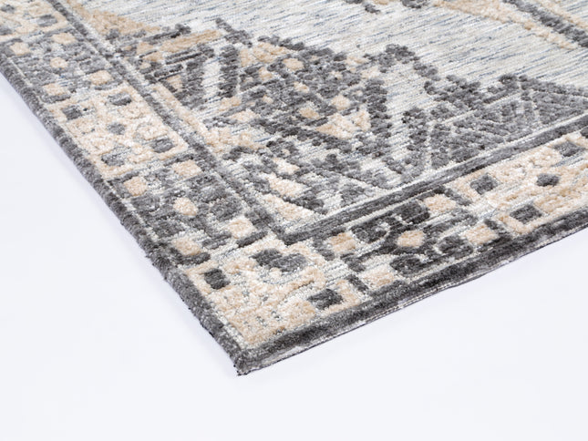 Amritsar Beas Charcoal & Beige Cotton Blend Rug
