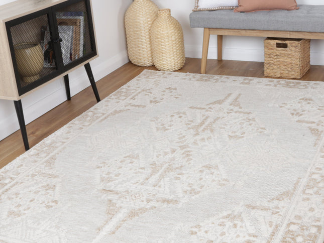 Amritsar Beas Cream Cotton Blend Rug