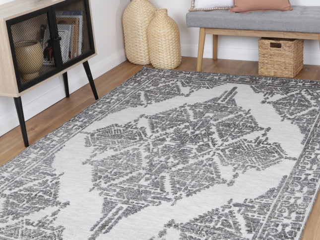 Amritsar Beas Grey Cotton Blend Rug
