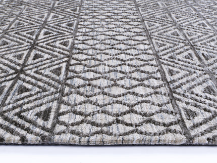 Amritsar Ramdass Charcoal & Beige Cotton Blend Rug