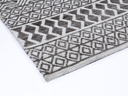 Amritsar Ramdass Charcoal & Beige Cotton Blend Rug