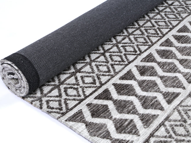 Amritsar Ramdass Charcoal & Beige Cotton Blend Rug