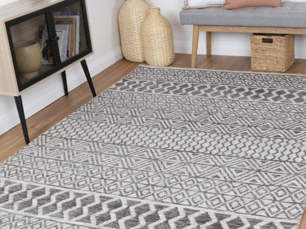 Amritsar Ramdass Charcoal & Beige Cotton Blend Rug