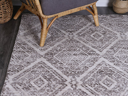 Amritsar Glenfalls Grey Tribal Rug