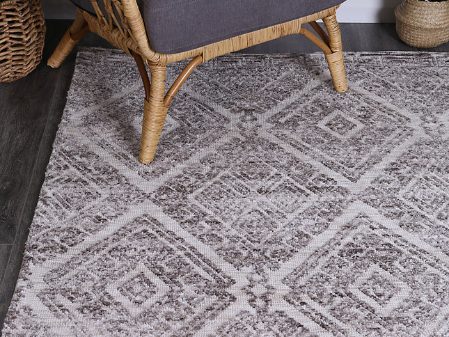 Amritsar Glenfalls Grey Tribal Rug