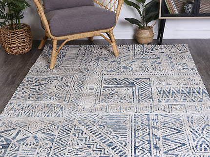Amritsar Newburg Navy Tribal Rug